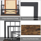 Snughome Desktop Mail Organizer, Desk Mail Organizer with 2-Slot Matte Black Metal Desktop Mail Sorter, Metal Storage File Holder Letter Sorter Organizer for Home or Office, Rustic Brown