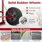 Goplus Hand Truck, P-Handle Hand Truck Dolly w/770LBS Capacity, Vertical Loop Handle, 10” Rubber Wheels, 14.5”x 8.5” Foldable Nose Plate, Heavy Duty Metal Dolly Cart for Lifting, Stairs