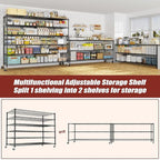 PrimeZone 6 Tier 80.7" H x 55.5" W x 24" D Wire Shelving with Wheels 3600lbs NSF Certified Storage Shelves Heavy Duty Metal Shelf Adjustable Rolling Rack Commercial Garage Restaurant Warehouse 8Pack