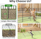 Metal Garden Fence with Gate 40in (H) x 11.7ft (L), 1 Gate + 4 Panels Dog Fence Border Fence Animal Barrier, No Dig Garden Fencing for Yard Flower Bed Lawn Patio Outdoor, PIN402805G Black