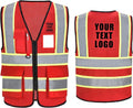 A-SAFETY Mesh High Vis Vest Lightweight Reflective Construction Vest with Pockets Safety Vest for Men/Women