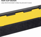 1 Pack Rubber Cable Ramp Hose Cable Protector Ramp 1 Channel 22000Lbs Load Capacity Traffic Speed Bump Wires Power Lines Extension Cord Cover for Indoor Outdoor