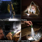 Blukar Rechargeable EDC Flashlight, Mini Keychain Flash Light with 3 Lighting Modes, Memory Function, Waterproof, Compact and Portable Pocket Light for Everyday Carry, Emergency,Camping-Dark Green