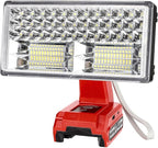 50W 4200LM Cordless LED Work Light for Milwaukee M18 18V Battery Portable Flood Lights for Outdoor Indoor Workshop Job Site, Floodlight & Spotlight Modes/Pivoting Head/USB Port(No Battery)