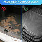 PIC AUTO Heavy Duty Rubber Trunk Cargo Liner Floor Mats, Trimmable to Fit for Car, SUV, Van, and Trucks – All-Weather Protection, Anti-Slip Backing, Easy to Clean, Durable and Long-Lasting (Gray)