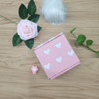 25 Pack Baby Pink Hearts Shipping Boxes, 4 x 4 x 2 inch Recyclable Kraft Corrugated Cardboard Boxes Literature Mailer for Mailing Packing for Mother's Day Small Business Shipping