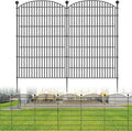 No Dig Decorative Garden Fence 8 Panels, 48 in (H) x 20.8 ft (L), Dog Fence Outdoor for Yard, Rustproof Metal Animal Barrier Ground Stakes Fencing for Garden, Patio, Flower Bed