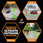 Xpose Safety 18" Lime Traffic Cones 6" Reflective Collar - Bulk Full Pallet 928 Pack - Premium PVC Safety Cone for Parking, Caution, Construction, Road Crews, Emergency Vehicle - DOT Approved
