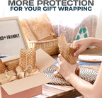 HexcelPack HexaFil Honeycomb Packing Paper - Eco-Friendly, Sustainable Filler for Shipping and Moving, Cushioned Packing Material in Dispenser Box, Alternative to Bubble Wrap - Natural, 12" x 1700'