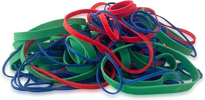 Upgrade Rubber Bands, Assorted Sizes & Colors, 1 lb 20-Pack Case, USA
