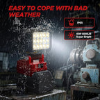 2 Pack LED Work Light Compatible with Milwaukee m18 18V Battery, 40W 6000LM Cordless Work Light with 2 USB Output Port, 145° Adjustable Portable Home Light Accessory Flashlight (Battery NOT Included)