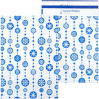 Inspired Mailers - Holiday Poly Mailers 10x13-100 Pack - Snowflake Baubles (Blue) - Mailing Envelopes - Christmas Mailers - Holiday Envelopes