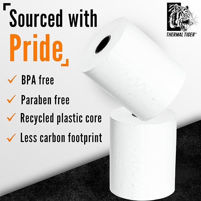 3 1/8 X 230 Thermal Paper Rolls (50 Rolls/Box) – BPA-Free Rolls for POS Systems, Cash Registers & Credit Card Machines
