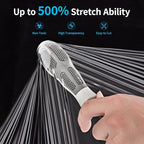 JARLINK Stretch Film, 15 Inch x 1000 Feet Shrink Wrap for Pallet Wrap, Industrial Strength Stretch Wrap with Handles, Moving Wrapping Plastic Roll, 60 Gauge, 1 Pack, Clear