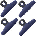 COOK WITH COLOR Food Clips - Wide Heavy Duty Chip Clips, Large Bag Clips for Food Storage with Air Tight Seal Grip, Pack of 4, Blue