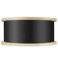 3/16" Black T316 Stainless Steel Cable, 500FT Marine Grade Black Wire Rope Aircraft Cable, 1x19 Strands for Deck Railing, Balcony, Fence, and DIY Balustrades