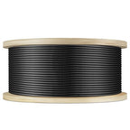 3/16" Black T316 Stainless Steel Cable, 500FT Marine Grade Black Wire Rope Aircraft Cable, 1x19 Strands for Deck Railing, Balcony, Fence, and DIY Balustrades