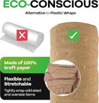 IDL Packaging 12" x 175' EcoMax™ Kraft Paper Cellulose Wadding in Self-Dispensed Box - Cushioning Wrapping and Box Void Filling - Gentle Packing for Shipping, Moving, and Storing Fragile Items