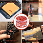 450 Red Color Paper Clips Assorted Sizes Small, Medium and Large Paper Clips for Paperwork Ideal for Home, School and Office Use (Assorted, Red)