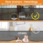 160" Retractable Baby Gates, 42" Extra Tall Upgraded Baby Gate with Reinforced Strip Design, Prevent from Crawling Underneath, Extra Wide Dog Gate Baby Gates for Stairs Doorways Indoor Outdoor