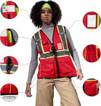 AYKRM Custom Logo Personalised Printed High Visibility Reflective 2 two tone work construction Safety Vest