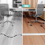 Floor Cord Cover Self Adhesive Cord Hider,20FT Cable Management, Extension Strip Protector for Wires, Prevent Cable Trips for Offices, Gyms, Exhibitions Cavity:0.39"(W) x 0.27"(H) White