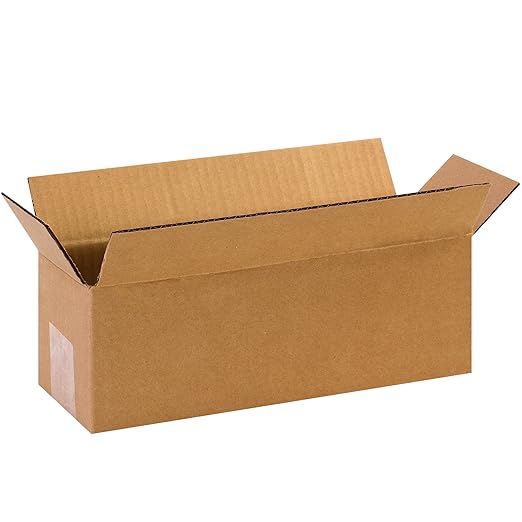 BOX USA Shipping Boxes 12"L x 4"W x 4"H 25-Pack Long Corrugated Boxes for Moving, Shipping, Mailing, Packing, Packaging and Storage