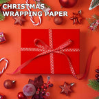Vanhench 17.8"x1500" (125') Red Wrapping Paper, Wrapping Kraft Paper for Christmas/Mothers Day/Floral Bouquet/Gifts Wrapping/Poster/Bulletin Board/Construction