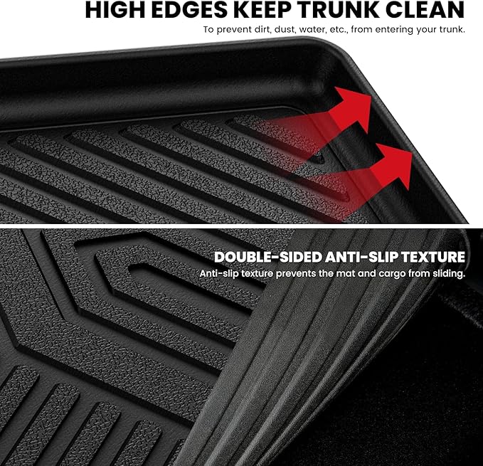 LASFIT Cargo Liner for Mazda CX5 2017-2025 (Fit Upper Cargo), TPE Custom Fit All Weather Trunk Mat for 2017 2018 2019 2020 2021 2022 2023 2024 2025 CX 5 Cargo Tray Accessories, Black