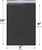 Black Small Bubble Mailers 4x8 Inch #000 | Thick Padded Poly Bubble Mailer Envelopes | 1000 Pack Bulk | Trading Card Sports Card Shipping