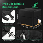 Zipper Pallet Cover,KY-HUAEN 900D Heavy Duty Pallet Covers Fits Large Pallets Up to 49.2" x 41.33" x 49.21" |Waterproof,Rip-Proof, Fade Resistant, With Fixed Rope (49.2" x 41.33" x 49.21")