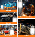 400W Construction Light, 56000lm LED Temporary Work Light, 5000K Daylight White, IP65 Waterproof Dustproof, Portable Hanging Lighting for Jobsite Workshop High Bay and Damp Locations