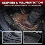 LASFIT Floor Mats for Nissan Pathfinder 2013-2020 / Infiniti QX60 2014-2021 / JX35 2013, All Weather TPE Custom Fit Easy Clean Durable No-Curling Trunk Mat for Pathfinder & QX60 & JX35