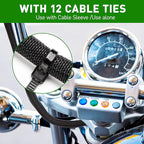 Cable Sleeve Split-Sleeving 30ft-1/2inch Cord Management Wire Protector, Wire Cover Heat Resistant Wiring Loom Harness Wire Organizer, Heavy Duty Auto Wrap Cord Protectors from Pets No Chew, Black