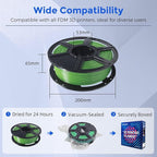 FLASHFORGE PETG Pro Filament 1.75mm Green, 3D Printer Filament 1kg (2.2lbs) Spool, Dimensional Accuracy +/- 0.02mm, 3D Printing Filament for Various Mechanical Parts, Waterproof Parts
