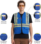 A-KSAFETY High Visibility Safety Vest for Men Women with Pockets and Zipper