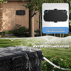 Flemoon Medium Outdoor Electrical Box (11.5x5.2x4 inch), IP54 Waterproof Extension Cord Cover w/6 Cable Entry Ports, Weatherproof Connection Box for Power Strip, Timer, Plug, Holiday Lights, Black