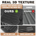TripleAliners for 2023 2024 2025 2026 Colorado & Canyon Truck Bed Mat and Floor Mats Front Rear Full Set Liners All Weather TPE Accessories (Bed Mat+Floor Mats)