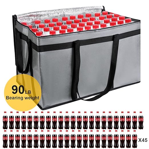 Premium Insulated XXL Food Warmer Bag - 23x14x15 inches Waterproof Catering Supply Bag for Hot Food Delivery - Uber Eats and Doordash