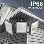 2025 Elite New Upgraded LED Flood Light Outdoor 150W 25500lm Stadium Flood Lights, 5000K Daylight White, IP66 Waterproof Adjustable 3-Head Floodlight for Street, Stadium, Parking Lot