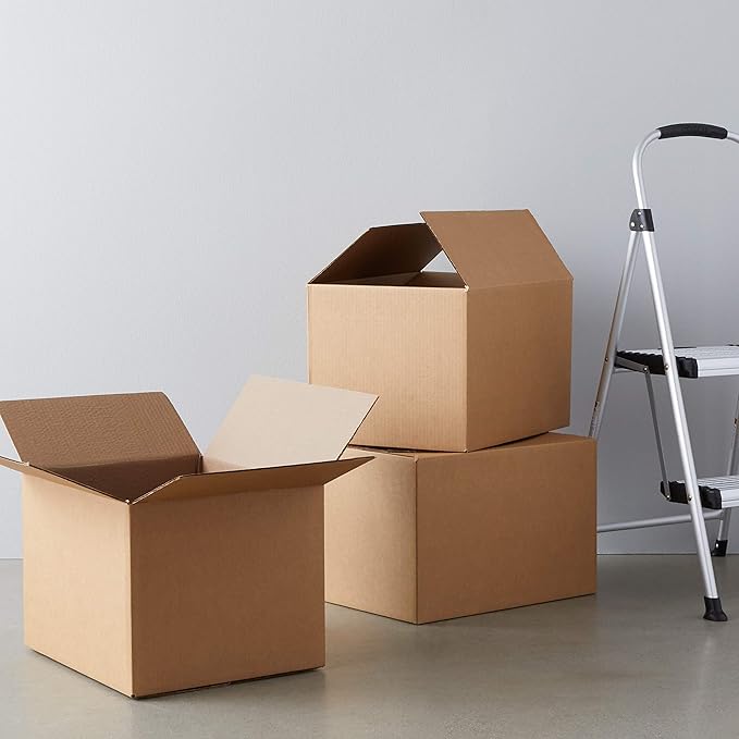 Amazon Basics Cardboard Moving Boxes, 20 Pack, Medium, Brown, 18" x 14" x 12"
