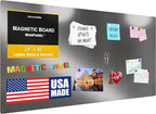 24"x48" - Magnetic Board - Memo & Vision Board for Home, Office, and Classroom - Magnet Board for Kids - Pre-drilled Mounting Screws Included