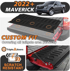 TripleAliners Tailgate Mat Compatible with 2022-2024 2025 Ford Maverick & Hybrid Model Tailgate Accessories Liner Protector All Weather TPE Custom Fit (Won't Fit Drop-in Liners)