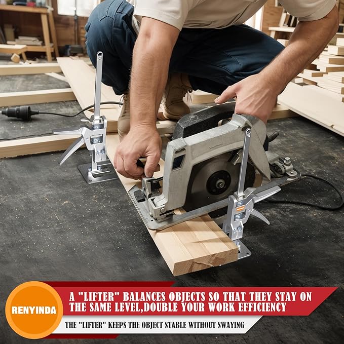 Labor-Saving Arm Jack Multifunctional Construction Jacks, Furniture Jacks，Lift Height 10 inches 400lb Load-Bearing for Installing Windows and Doors, Lifting Furniture, Woodworking Tools