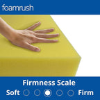 FoamRush 6" x 24" x 72" Dry Fast Water-Resistant Outdoor Upholstery Foam Sheet for Outdoor & Marine Furniture (Chair Cushion Foam for Patio Furniture, Boat Seat Cushion Replacement)