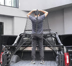 Highly Elastic Cargo Net, Simple Truck Bed Cargo Mesh Organizer, Suitable for Daily Light Loads of Trucks, 4'x4' Stretches to 7'x7' (Double Layer)