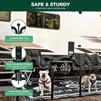 FXW Rollick Unleashed Dog Playpen for Indoor, Yard, RV Camping, 24 inch 24 Panels for Small and Puppy Dogs, Black│Patented