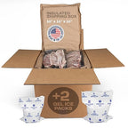 Insulated Thermal Shipping Box 16"x16"x16" with 2 Gel Ice Packs, Pack of 1 - USA-Made Cold Food Shipping Box with Absorb Condensation Thermal-Paper Liner - Frozen Food Shipping Kit by IDL Packaging