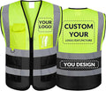 BeautyWill Custom Safety Vest Logo Class 2 High Visibility Reflevtive Vest Outdoor Protective Workwear