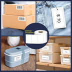 L LIKED 2.25" x 1.25" Direct Thermal Labels, Permanent Adhesive Barcode Address Labels & Compatible with Rollo, Zebra and Other Desktop Printers (1 Roll, 1000 Labels)